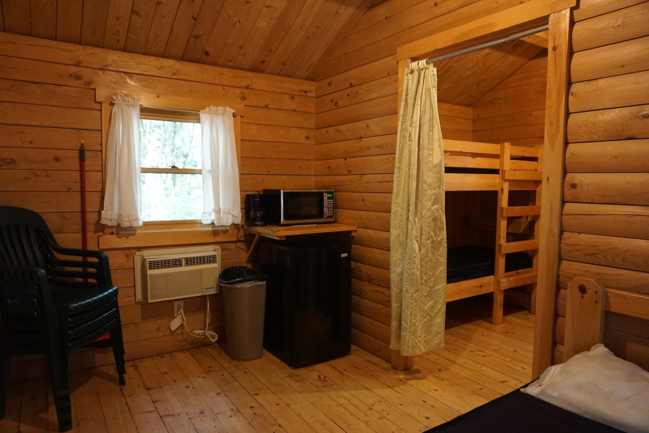 log cabin with bathroom interior